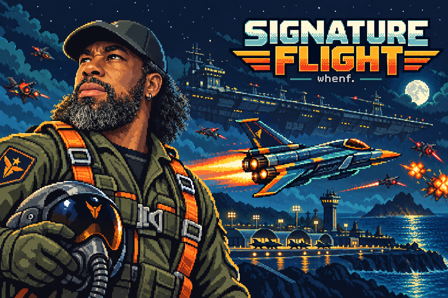Whenf. in a flight suit